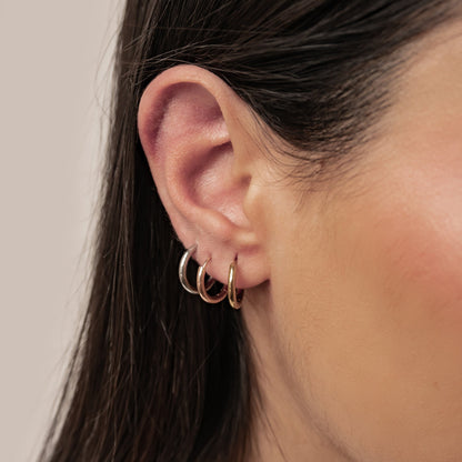 Plain Hoop Earrings Waterproof