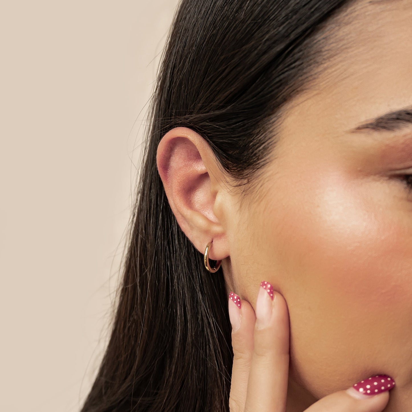 Plain Hoop Earrings Waterproof