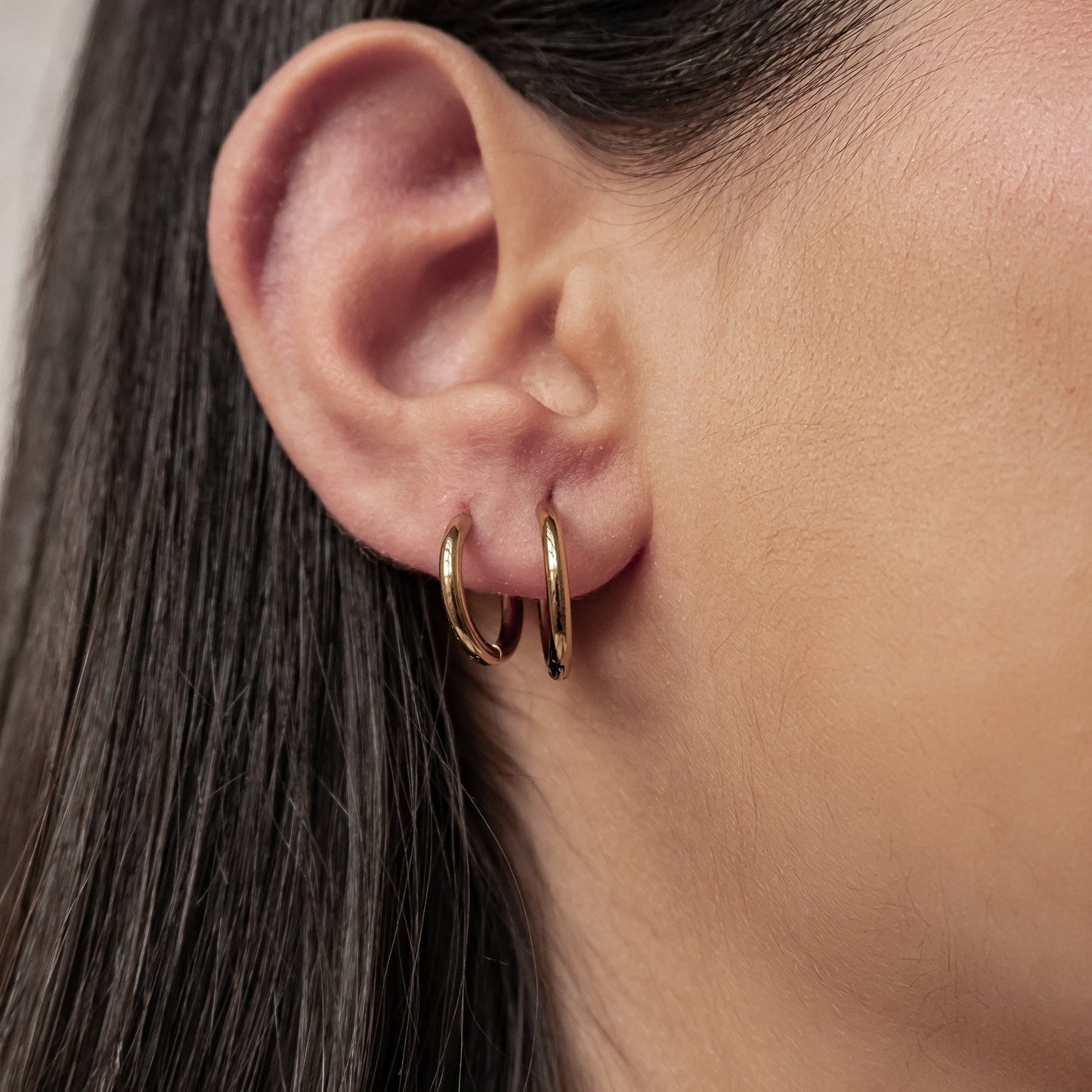 Plain Hoop Earrings Waterproof