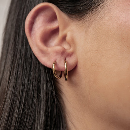 Plain Hoop Earrings Waterproof