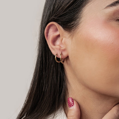 Plain Hoop Earrings Waterproof