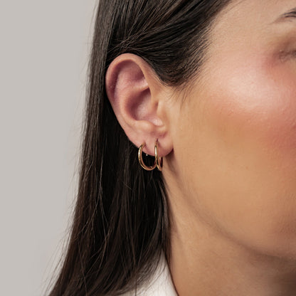 Plain Hoop Earrings Waterproof