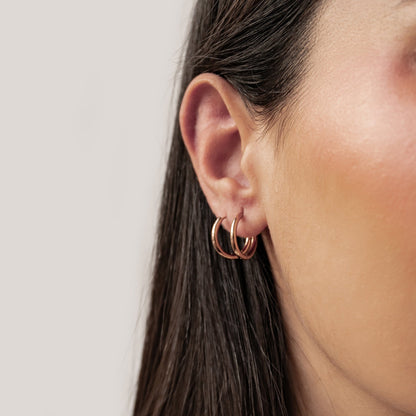 Plain Hoop Earrings Waterproof