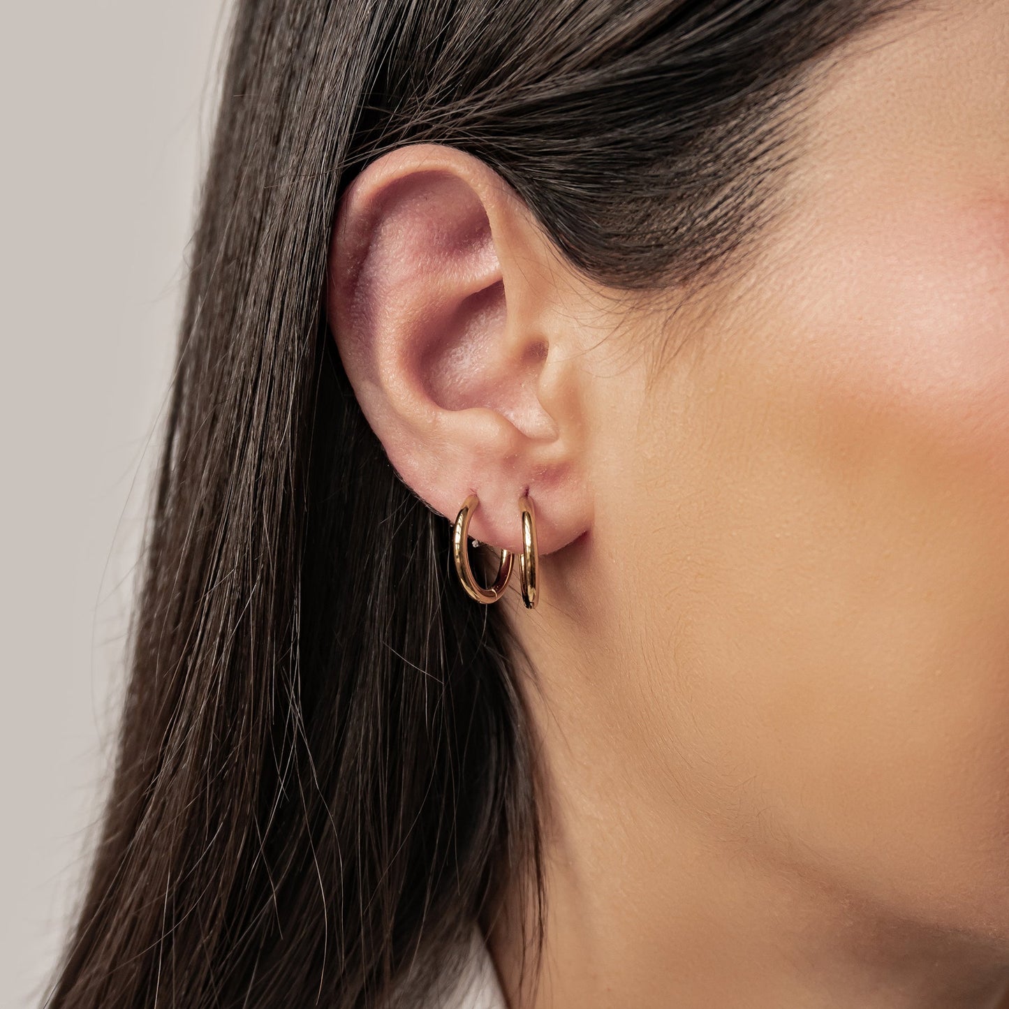 Plain Hoop Earrings Waterproof