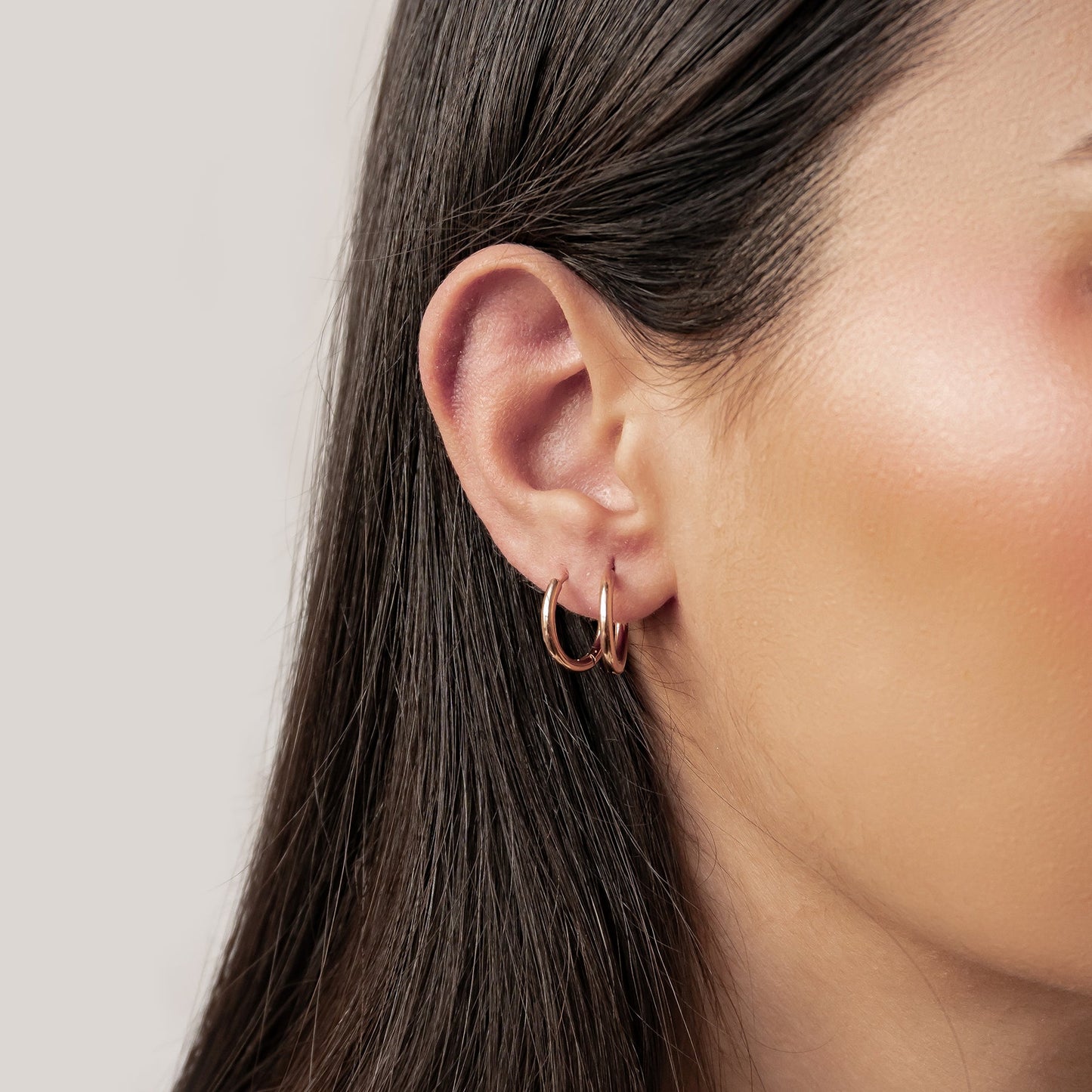 Plain Hoop Earrings Waterproof