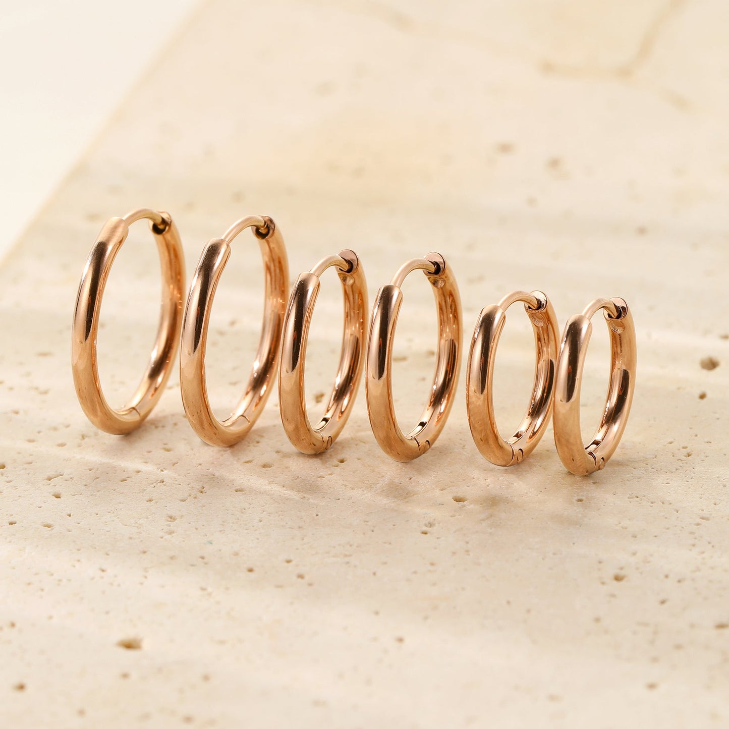 Plain Hoop Earrings Waterproof