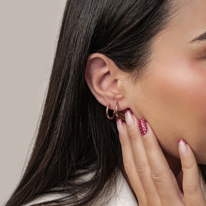 Plain Hoop Earrings Waterproof