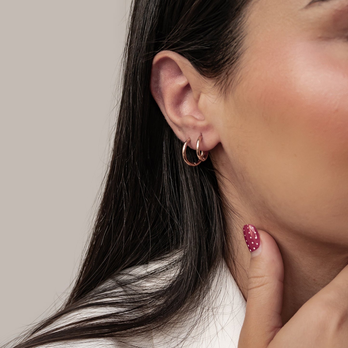 Plain Hoop Earrings Waterproof