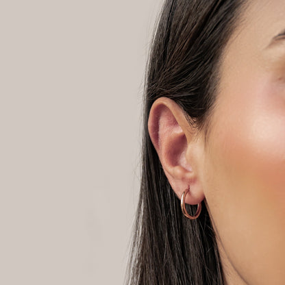 Plain Hoop Earrings Waterproof