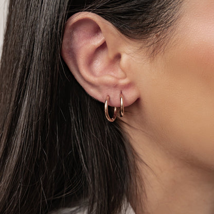 Plain Hoop Earrings Waterproof