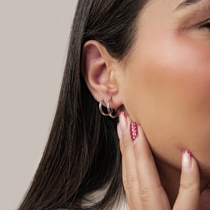 Plain Hoop Earrings Waterproof