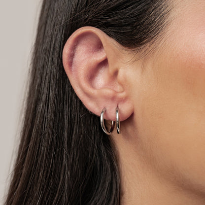 Plain Hoop Earrings Waterproof