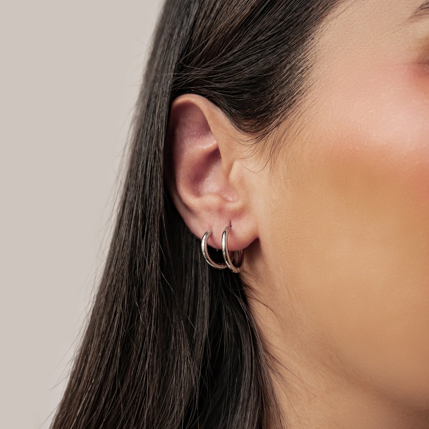 Plain Hoop Earrings Waterproof