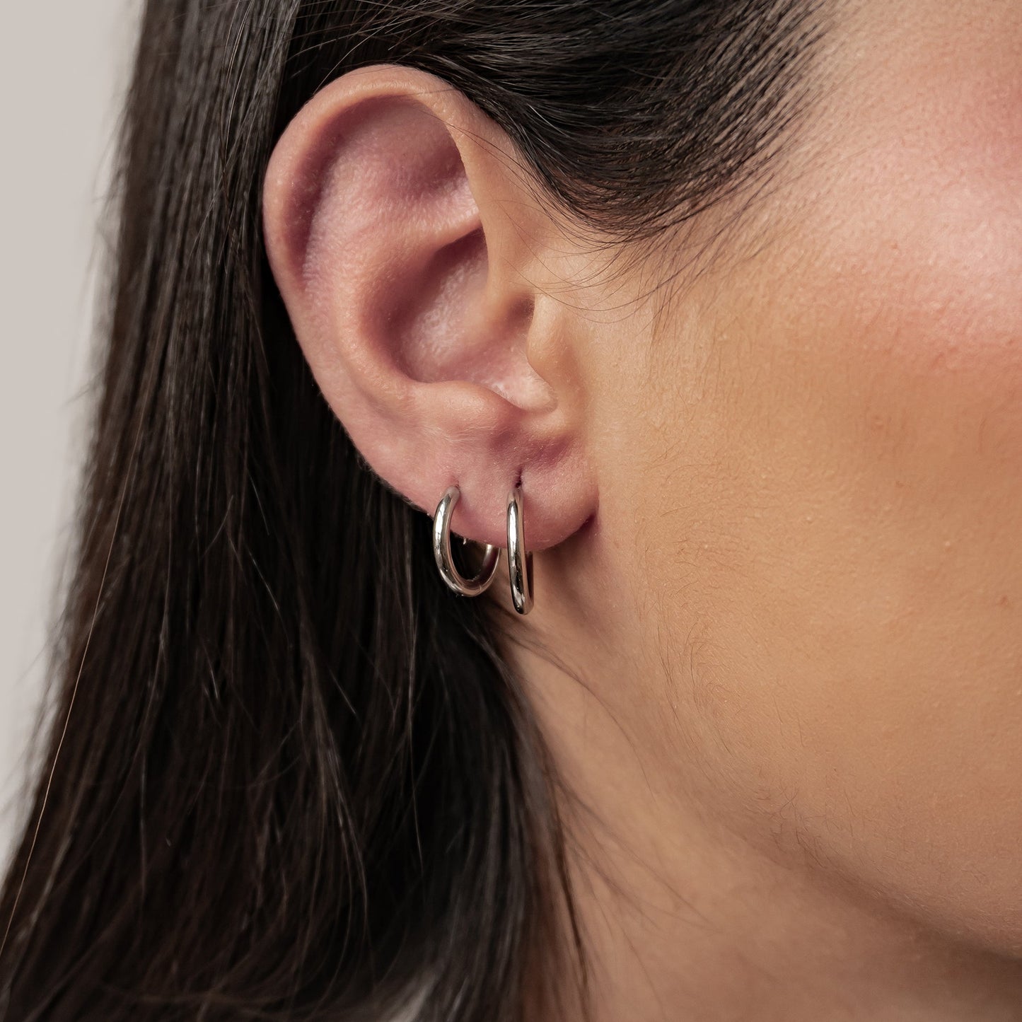 Plain Hoop Earrings Waterproof