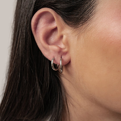 Plain Hoop Earrings Waterproof