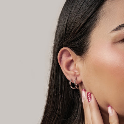 Plain Hoop Earrings Waterproof