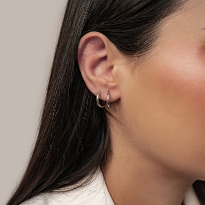 Plain Hoop Earrings Waterproof