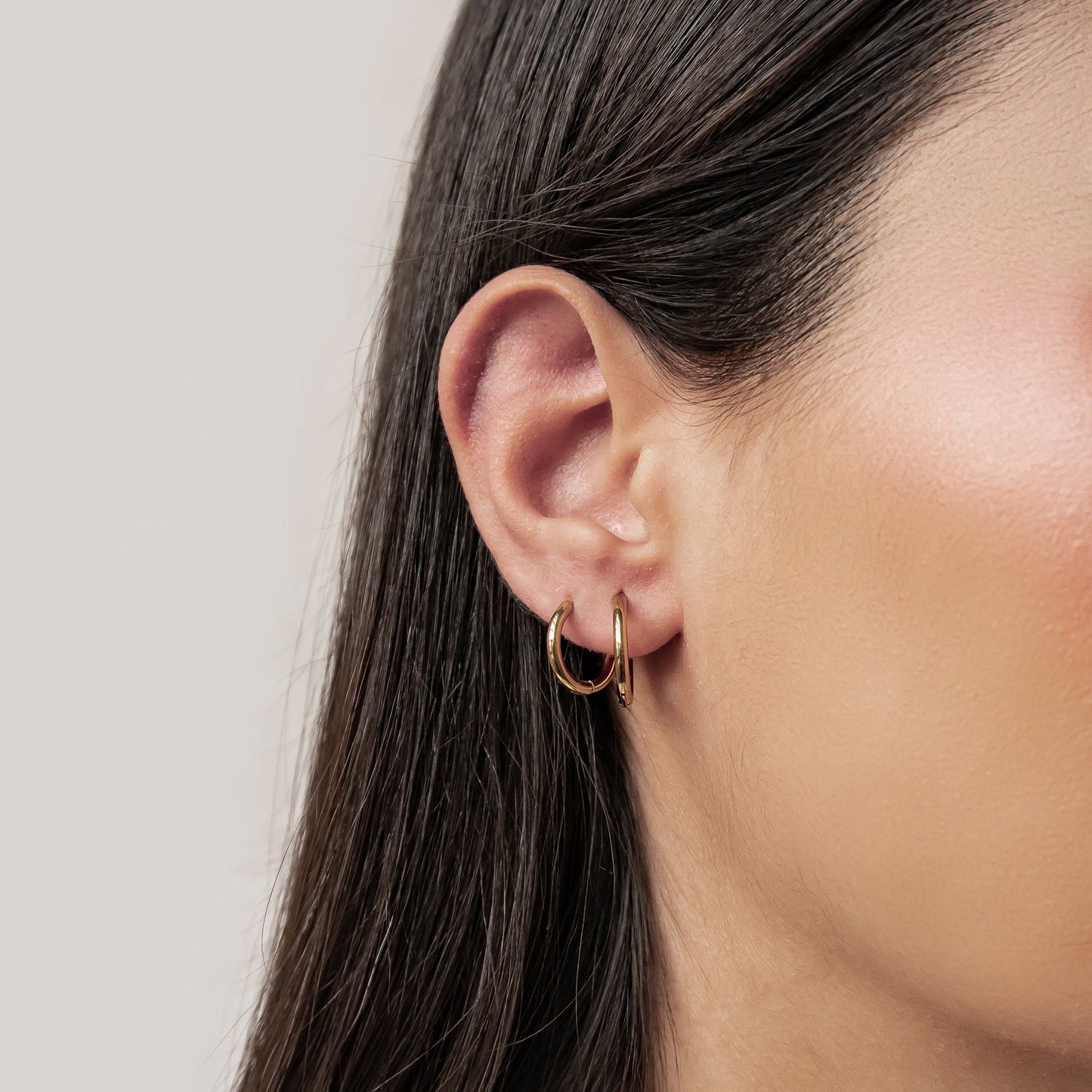 Plain Hoop Earrings Waterproof