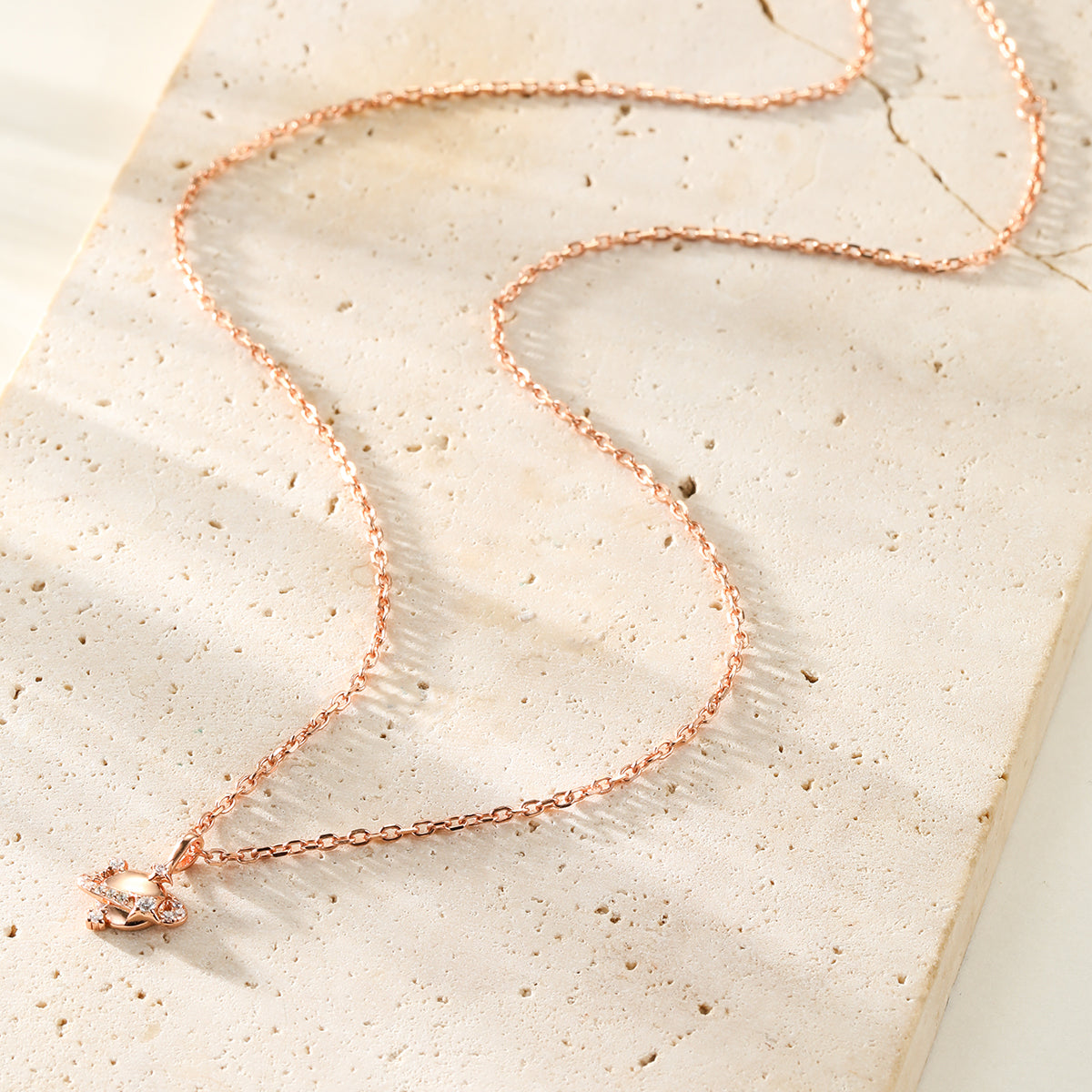 Planet Pendant Necklace Sterling Silver