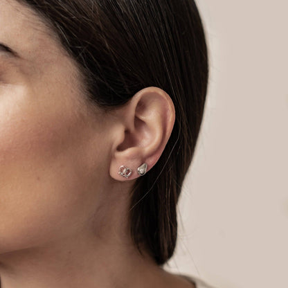 Pretzel and Avocado Stud Earring Set