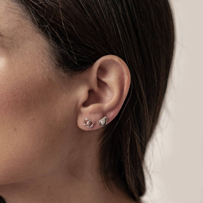 Pretzel and Avocado Stud Earring Set