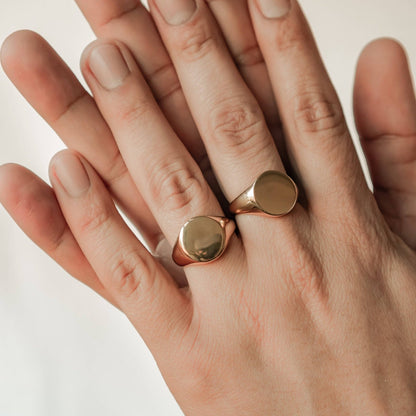 Rectangular Signet Ring Men Stainless Steel