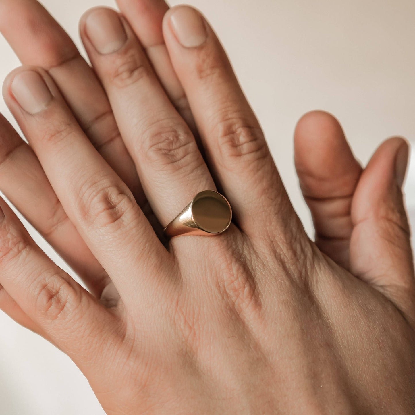 Rectangular Signet Ring Men Stainless Steel