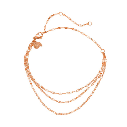 Rolo Trio Chain Anklet – Waterproof