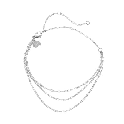 Rolo Trio Chain Anklet – Waterproof