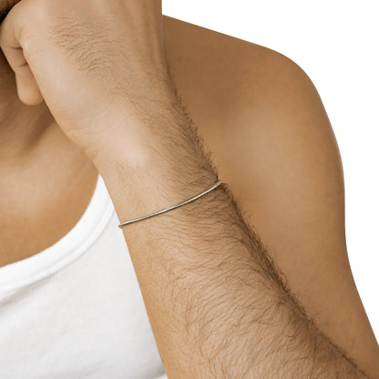 Round Snake Chain Bracelet Silver