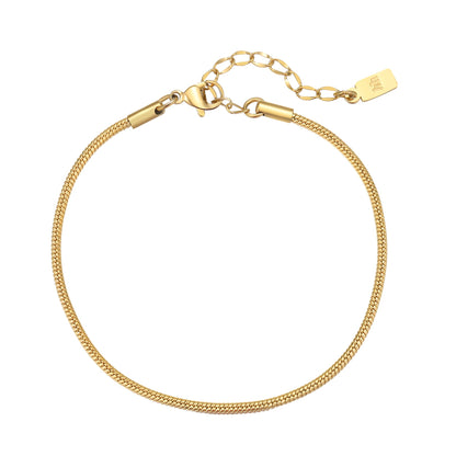 Round Snake Chain Bracelet Waterproof 18-23cm