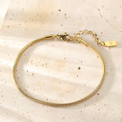 Round Snake Chain Bracelet Waterproof 18-23cm
