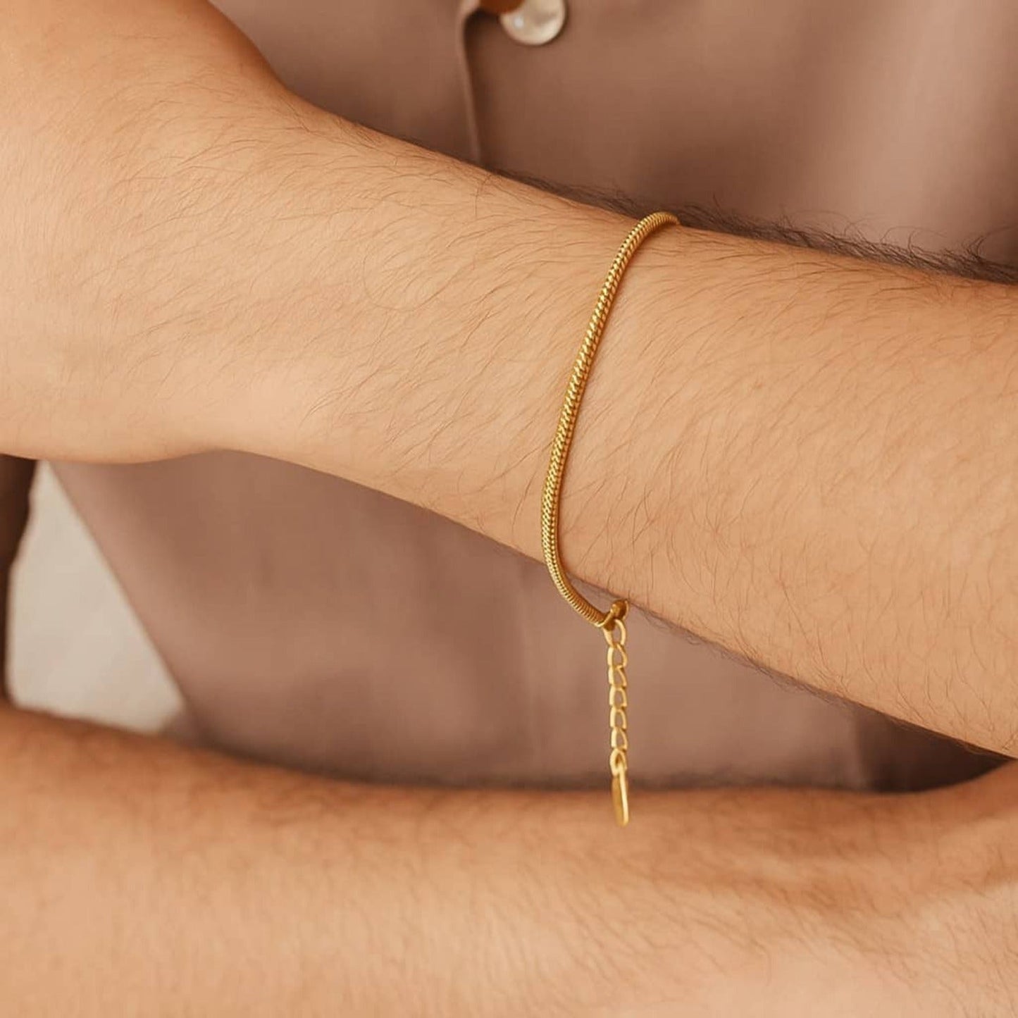 Round Snake Chain Bracelet Waterproof 18-23cm