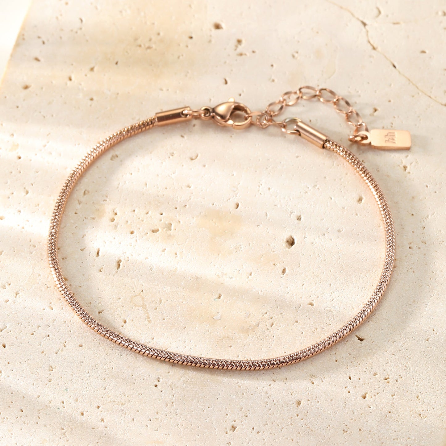 Round Snake Chain Bracelet Waterproof 18-23cm