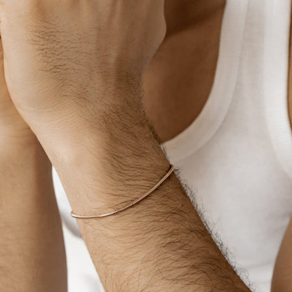 Round Snake Chain Bracelet Waterproof 18-23cm