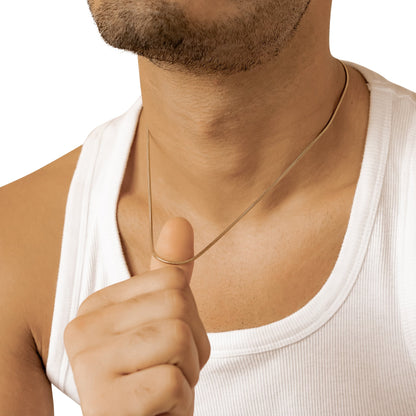 Round Snake Chain Necklace Gold