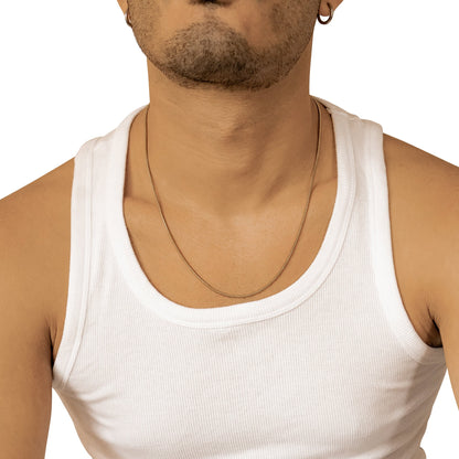 Round Snake Chain Necklace Gold