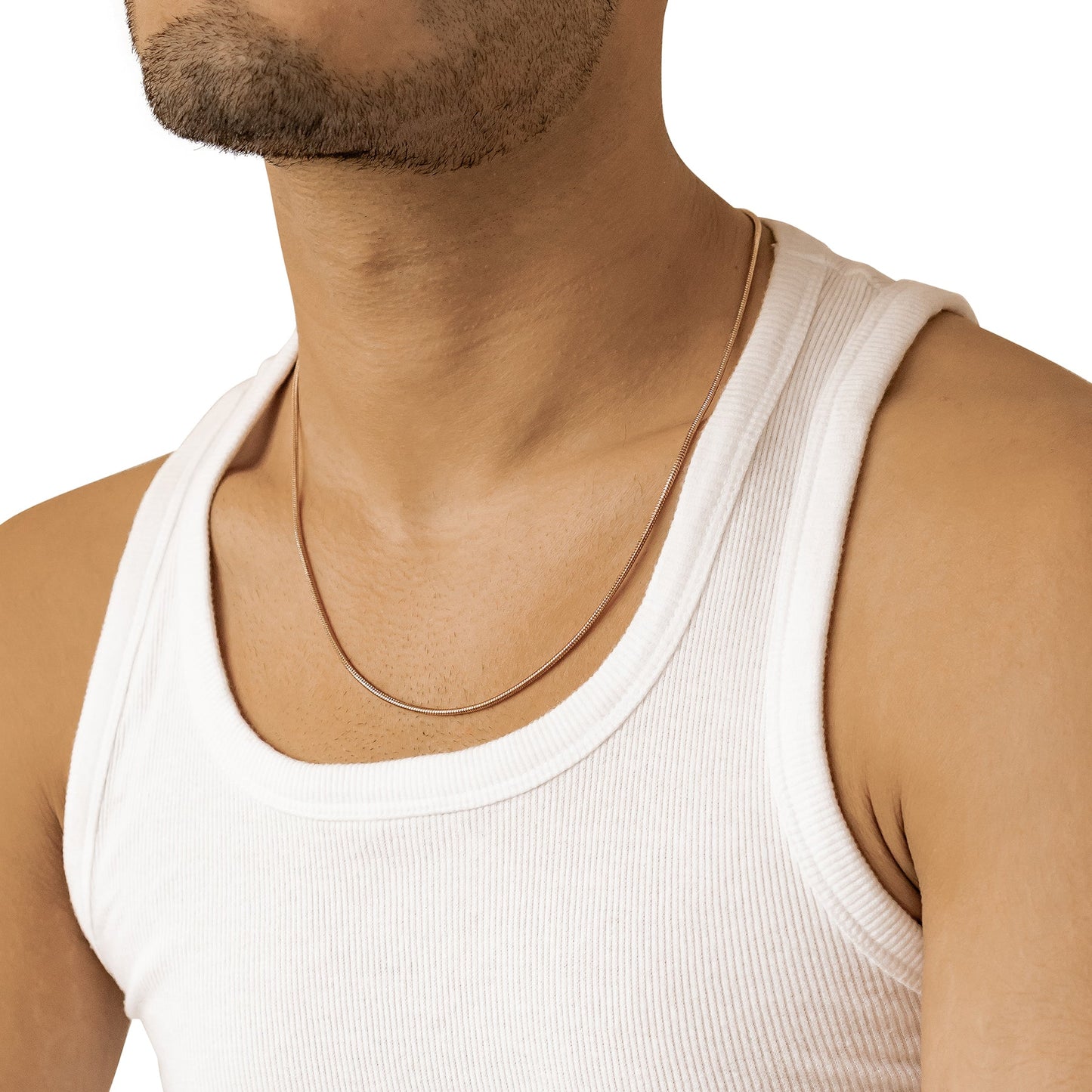 Round Snake Chain Necklace Waterproof 55-60cm