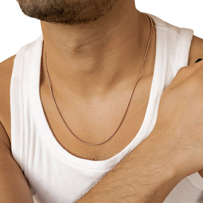 Round Snake Chain Necklace Waterproof 55-60cm