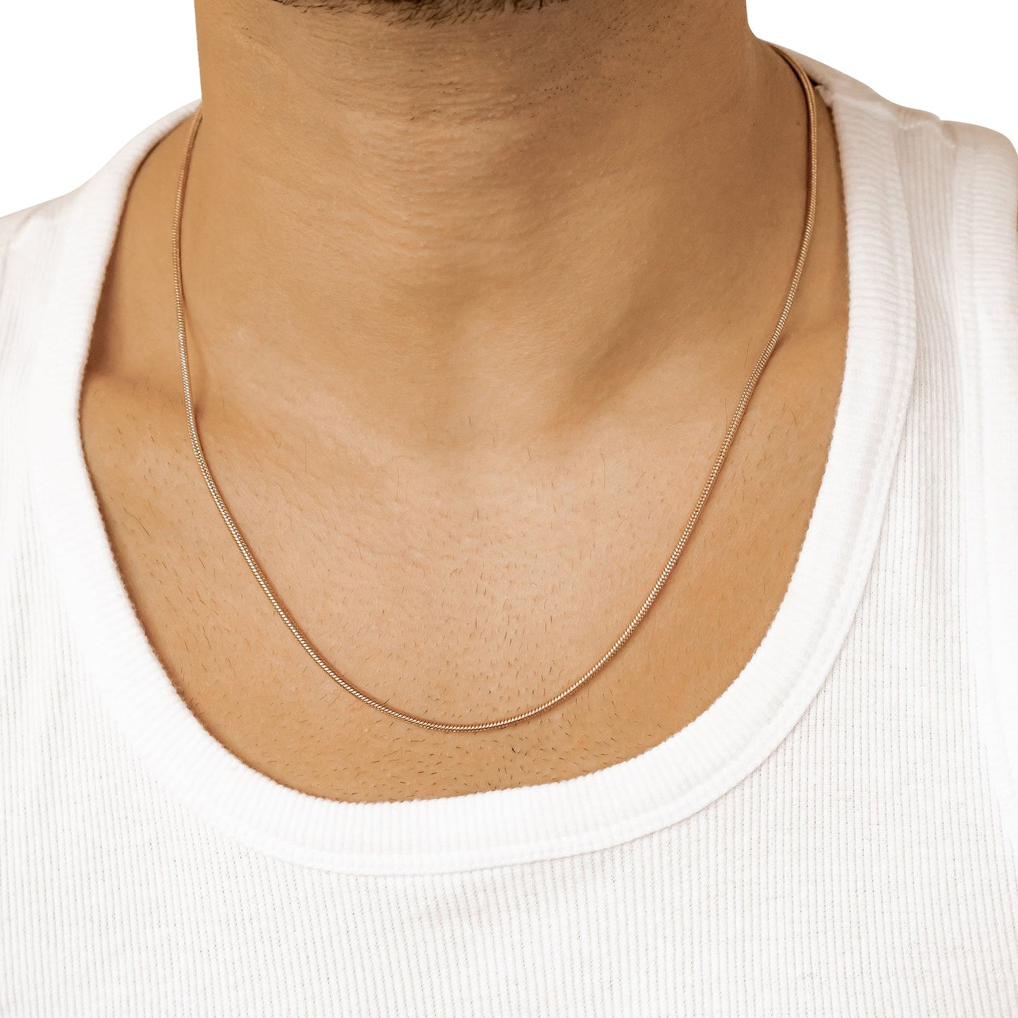 Round Snake Chain Necklace Waterproof 55-60cm