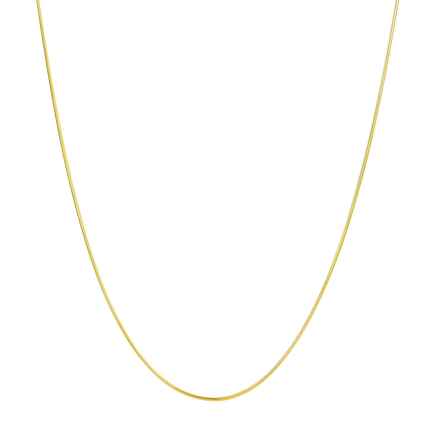 Round Snake Chain Necklace Sterling Silver