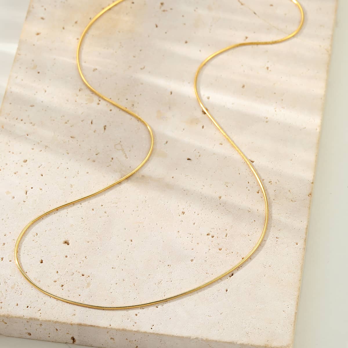 Round Snake Chain Necklace Sterling Silver