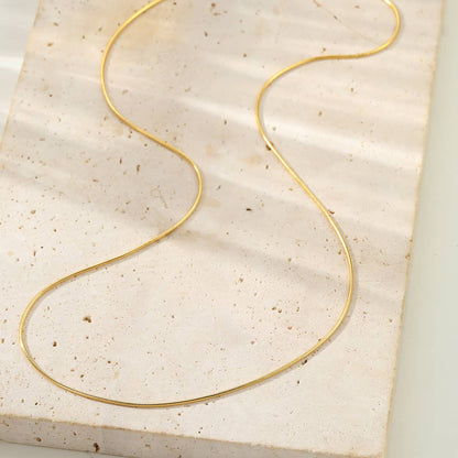 Round Snake Chain Necklace Sterling Silver