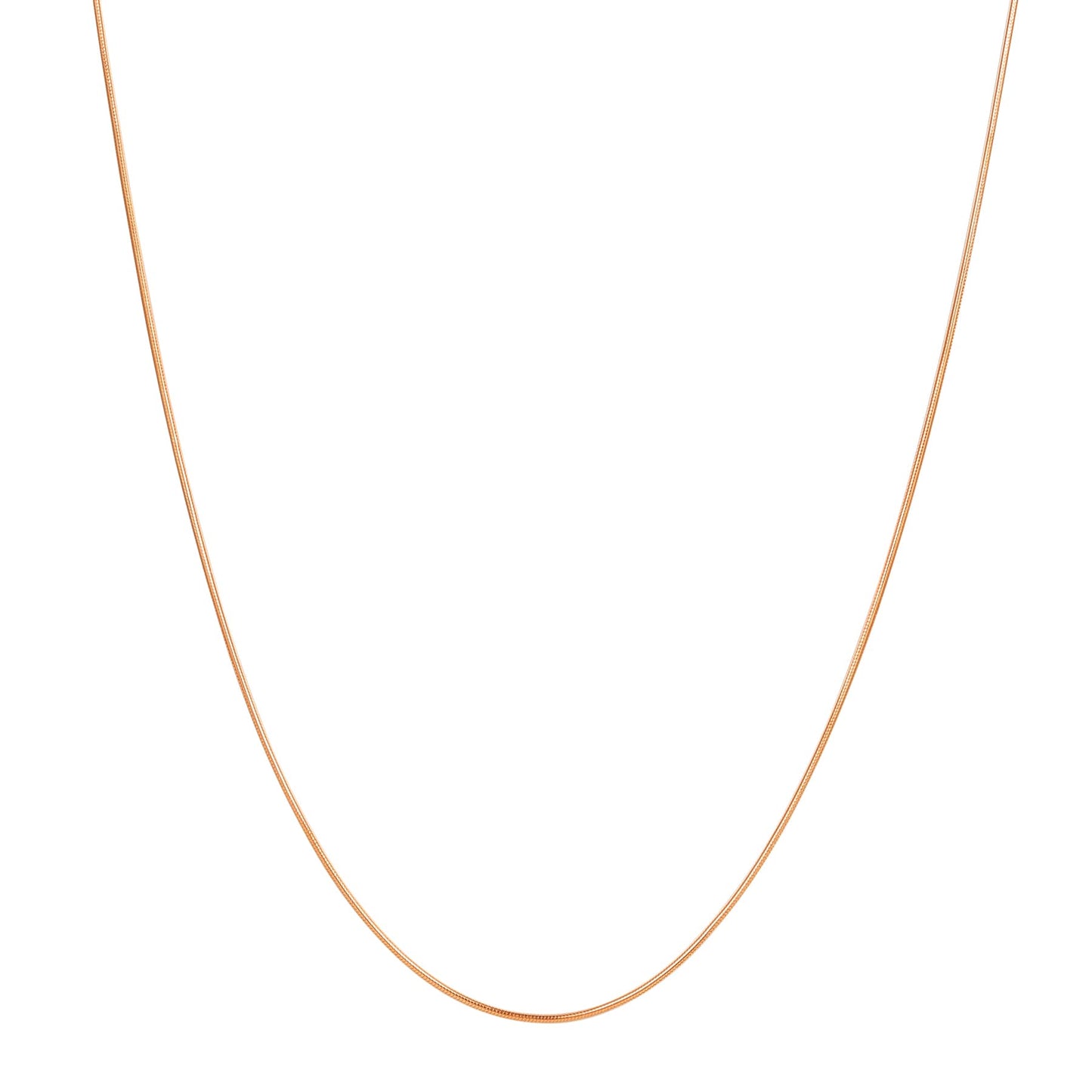 Round Snake Chain Necklace Sterling Silver