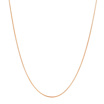 Round Snake Chain Necklace Sterling Silver