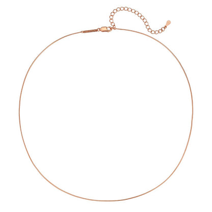 Round Snake Chain Necklace Sterling Silver