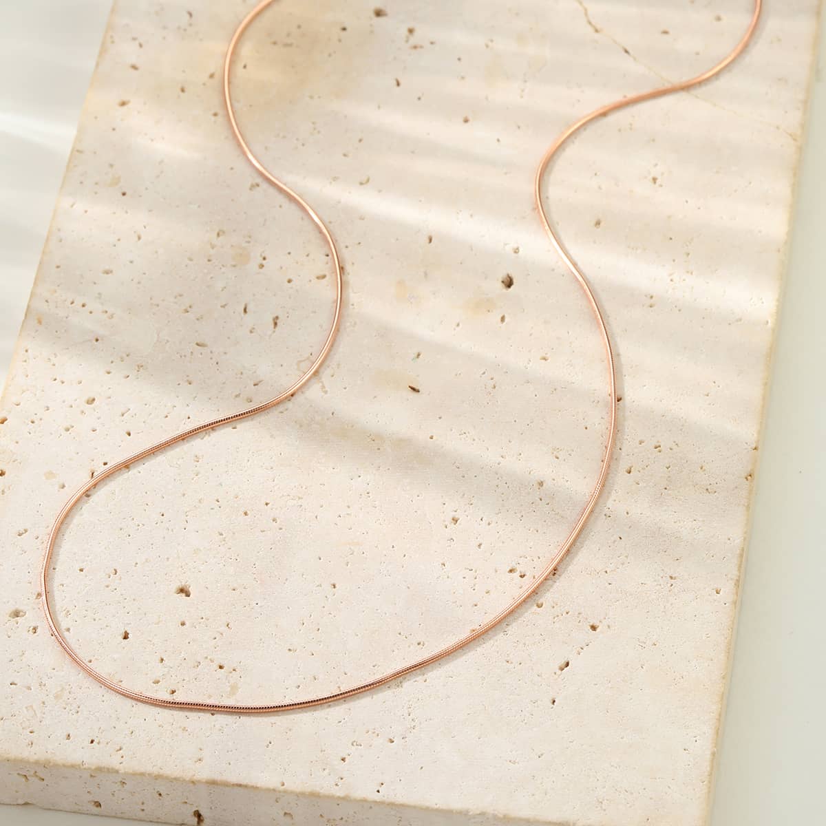 Round Snake Chain Necklace Sterling Silver