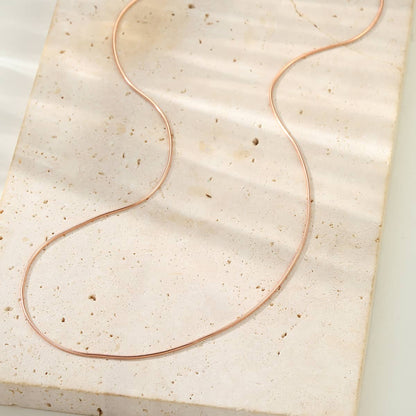 Round Snake Chain Necklace Sterling Silver