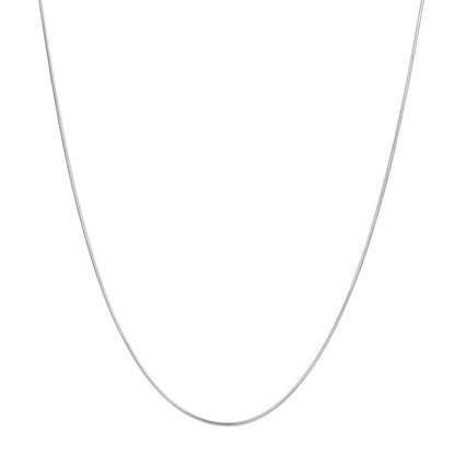 Round Snake Chain Necklace Sterling Silver