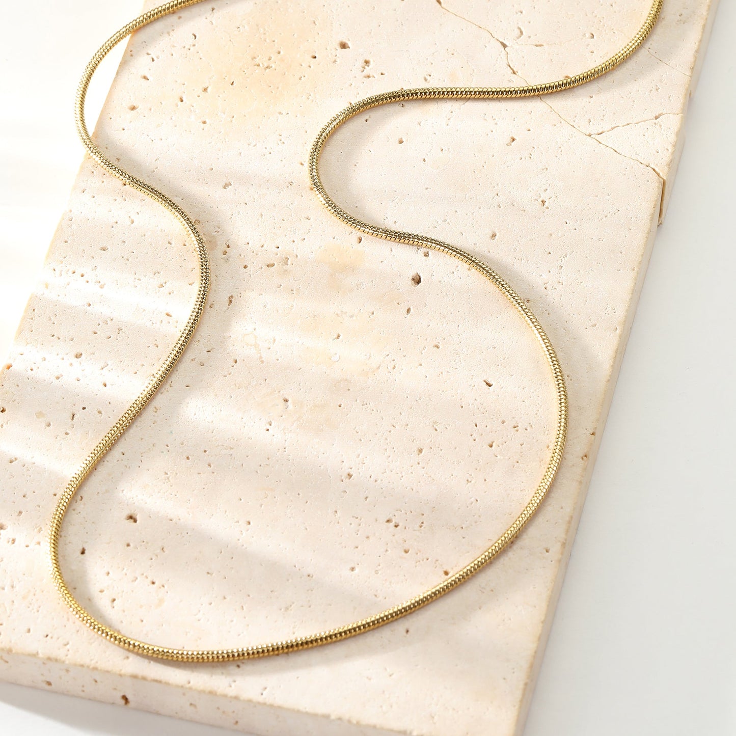 Round Snake Chain Necklace Waterproof 55-60cm